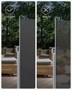 Сплошной тент для террасы-балкона 160 х 350 см антрацит ПВХ