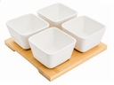 ЧАШКИ ADRIA SQUARE DIP, 4 ШТ, НА ПОДСТАВКЕ FLORINA