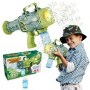 BUBBLE ПИСТОЛЕТ BUBBLE МАШИНА АВТОМАТИЧЕСКИЙ + ЖИДКОСТЬ + контейнер ДИНОЗАВР
