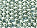 Round Beads Matte Metallic Aluminium 6 mm-20szt