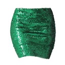 Módne dámske sukne Bling elastická zelená Veľkosť uniwersalny
