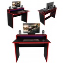 Стол для игрового компьютера с черной светодиодной подставкой