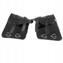 2PCS МОТОЦИКЛ SADDLE BAG ЧЕРНЫЙ PU SKORZANIE БОЛЬШАЯ ЕМКОСТЬ Q8  фото 9