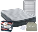 Большая двухместная кровать с надувным матрасом Intex и насосом