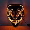 Maska Halloween LED Kolor Pomarańczowy - Prezent