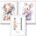 НАБОР ДЕТСКИХ ПОСКАТОВ А3 ДЕТСКИЕ КАРТИНКИ ПОСТЕРЫ ЖИВОТНЫЕ ЦВЕТЫ 3X