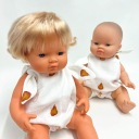 Муслиновый комбинезон для куклы Миниленд 38см.