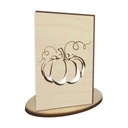 ВИТРАЖ деревянный ФОНАРЬ тыква HALLOWEEN 10см