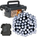 Рождественские елочные гирлянды, 120 светодиодов, НАРУЖНЫЕ, ИНТЕРЬЕРНЫЕ, ХОЛОДНО-БЕЛЫЕ, НА БАТАРЕЯХ