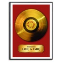 ДЕКОРАТИВНЫЙ ПЛАКАТ А3 СВОЕ ИМЯ Золотая Тарелка ДЛЯ ПАРЫ