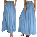 Юбка -юбка женская юбка длинная макси летняя женщина, а воздушная синяя 2662