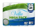 ТУАЛЕТНАЯ БУМАГА VELLA MEGA PACK 3 СЛОЯ 24 рулона.