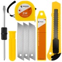 НАБОР ИНСТРУМЕНТОВ ИЗМЕРИТЕЛЬНАЯ ОТВЕРТКА НОЖ ОБОИ ЗАМЕНА ЛЕЗВИЯ НОЖА