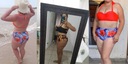 STRÓJ KĄPIELOWY BIKINI PLUS SIZE KWIATY S-5XL