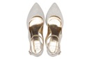 Серебряные свадебные туфли на невысоком каблуке 38