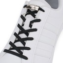 Шнурки для взуття без зав'язок еластичні гумові плоскі чорні Sulpo 100