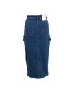 Hit Spódnica Midi Jeans Cargo Kieszenie Rozcięcie XS 34 Długość midi