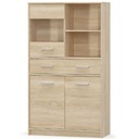 СТЕКЛЯННАЯ ВИТРИНА КОМОД ДЛЯ ГОСТИНОЙ ROSA 2D1W1S 83СМ ДУБ СОНОМА MAFMEBLE