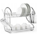 ДВУХУРОВНЕВЫЕ СУШИЛЬНЫЕ ПЛАСТИНЫ ДЛЯ СУШКИ ПОСУДЫ ИЗ НЕРЖАВЕЮЩЕЙ СТОЛОВЫЕ ПРИБОРЫ