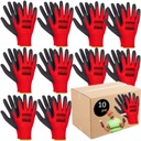 10 перчаток Прочные рабочие перчатки REDLATEX R11