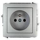 Karlik Deco серебряная розетка 7DGP-1ZP