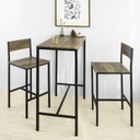 OGT03-XL Sada barového stola 3 dielny jedálenský stôl Balkónový nábytok Farba stolovej dosky Tmavý buk