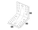 KP1E KĄTOWNIK wzmacniany CIESIELSKI MONTAŻOWY łącznik 90x90x65 10szt