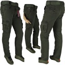 ЗЕЛЕНЫЕ Брюки-карго стрейч с поясом r36 IT. Различные размеры