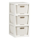 КНИЖНЫЙ ШКАФ, СУНДУК, ПОЛКА ШКАФА С 3 КОРЗИНАМИ, РОТАН БРАНК