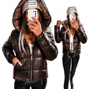 Стеганая женская куртка с капюшоном Classic Brown