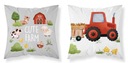 Детская наволочка 40х40 Трактор Ферма ХЛОПОК