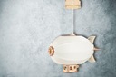 Deku Vzducholoď Závesná lampa dekoratívna drevená Dominujúca farba odtiene hnedej a béžovej