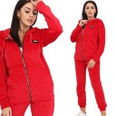 СПОРТИВНЫЙ КОСТЮМ ЖЕНСКИЙ, ВЕЛЮРОВЫЙ КОМПЛЕКТ 36/38 S/M КРАСНЫЙ