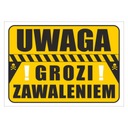 Информационный знак A4 ОСТОРОЖНО РИСК ОБРУШЕНИЯ