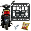 Ramka Z NAPISEM pod tablicę rejestracyjną do MOTOROWER SKUTER NAPIS TEKST