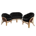 МЕБЕЛЬНЫЕ ПОДУШКИ ИЗ РОТАНГА, ЧЕРНЫЙ КОМПЛЕКТ