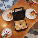 Вафельница Настольный контактный тостер 4 вафли, большие хрустящие, 2000 Вт LOVIO