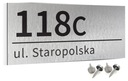 Адресная табличка с номером дома 45х20 см АЛЮМИНИЙ