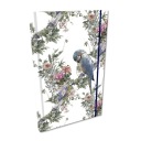 Элегантный блокнот А5 192 страницы с ластиком Soft Touch BIRDS