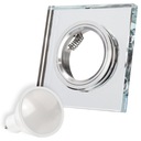 ДЕКОРАТИВНЫЙ ПОТОЛОЧНЫЙ СВЕТИЛЬНИК, ХРУСТАЛЬНОЕ СТЕКЛО + ГАЛОГЕННАЯ СВЕТОДИОДНАЯ ЛАМПА GU10