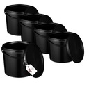 20 ведер с крышкой по 5 л, ЧЕРНЫЕ, для еды