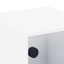 vidaXL Nočný stolík so sklenenými dverami, biely, 35x37x35 cm Hmotnosť (s balením) 8.61 kg