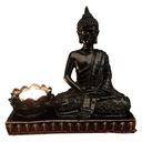 Meditating Buddha Tealight Holder Scented Candle Holder Zen Home Black