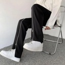 Korean Zipper Design Trendy Men Straight Pants Cas Zapięcie brak