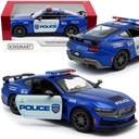 AUTO METALOWE FORD MUSTANG 2024 POLICJA SAMOCHÓD MODEL KINSMART AUTKO 1:38