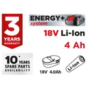 Akumulátor Energy+ 18V, Li-Ion 4.0Ah Séria Energy+