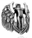 Кольцо-печатка Fallen Angel в стиле панк, готический подарок