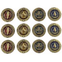 НАБОР ЭЛЕМЕНТОВ ИЗ 12 МЕТАЛЛИЧЕСКИХ МОНЕТ РПГ РПГ