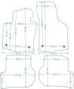 GOLF V 2003-2008R. КОВРИКИ WELUROWE ECONOMY изображение 2
