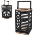 ФОНАРЬ МЕТАЛЛИЧЕСКИЙ СВЕТИЛЬНИК ДЛЯ СВЕЧ ЛОФТ ЧЕРНЫЙ